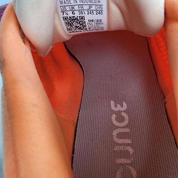 Adidas Questar Flow Contrast Sole Lace-Up Running Shoe US 7.5 Orange Sneakers - Picture 9 of 12